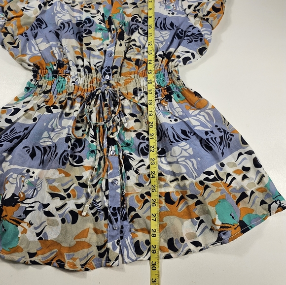 Unique Spectrum Womens Blouse Career Casual 2X Colorful Smocked Waist NWOT - Picture 8 of 8